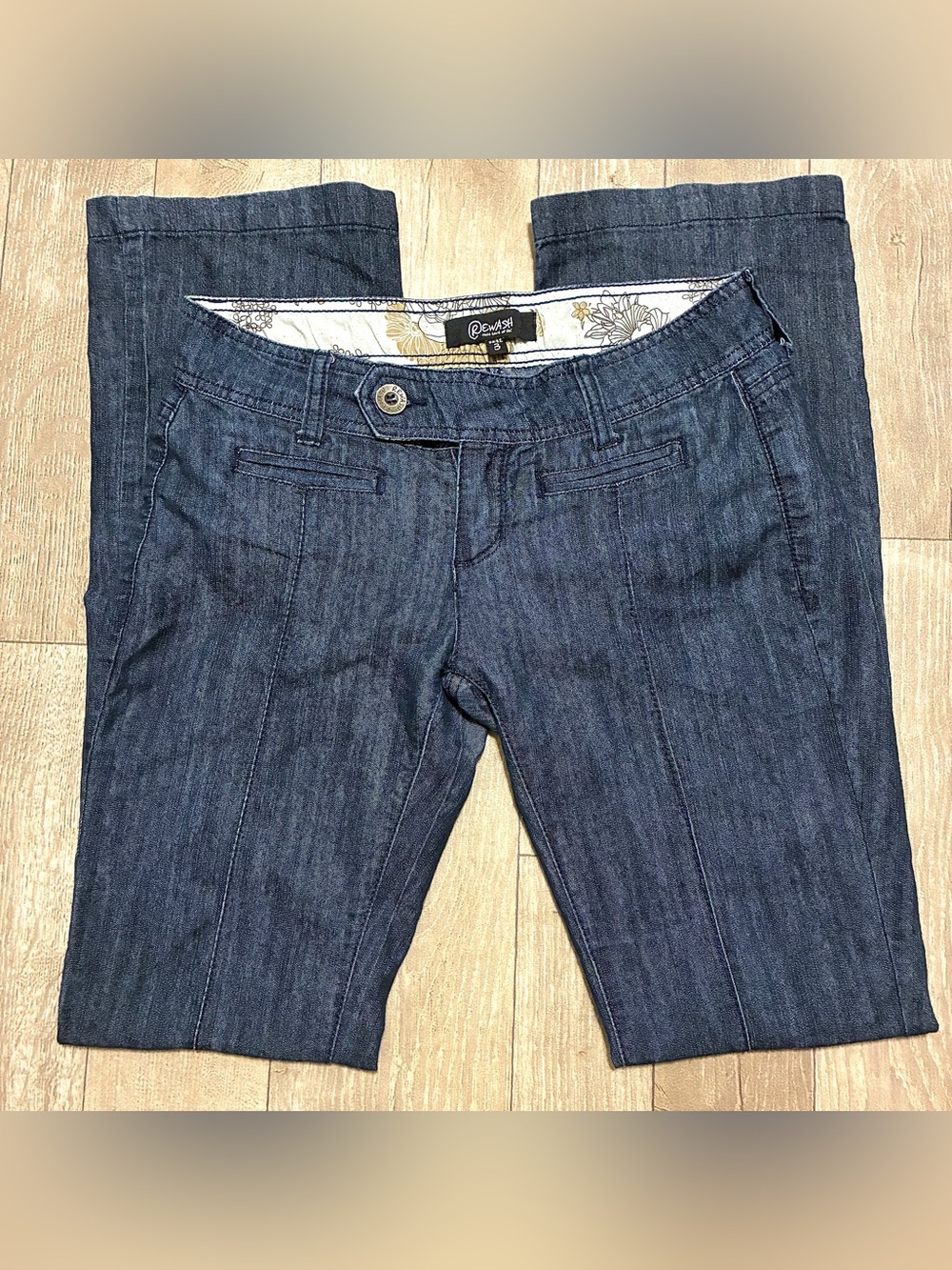 Rewash Low Rise Flare Dark Blue flare bootcut pants Size: 3